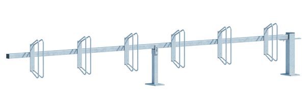 Produktbild Alberts Fahrradständer Hagen Anbauelement zum Schrauben 6 Einstellplätze Halter 90 Grad bild 1