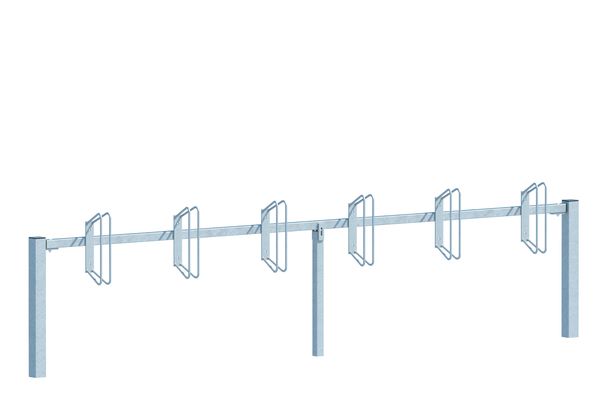 Produktbild Alberts Fahrradständer Hagen Grundelement zum Betonieren 6 Einstellplätze Halter 90 Grad bild 1