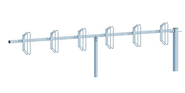 Produktbild Alberts Fahrradständer Hagen Anbauelement zum Betonieren 6 Einstellplätze Halter 90 Grad