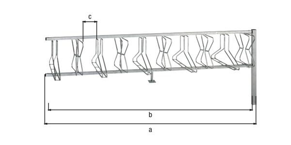 Produktbild Alberts Fahrradständer Bremen Anbauelement zum Betonieren 20 Einstellplätze bild 2