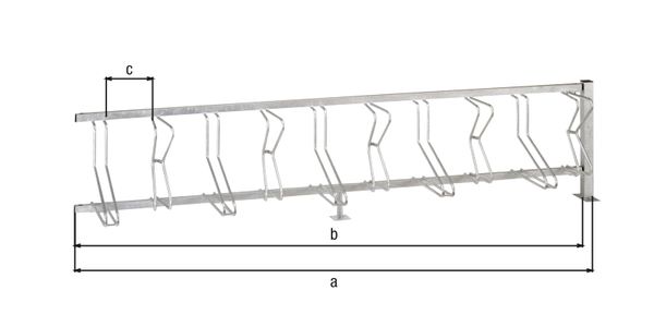 Produktbild Alberts Fahrradständer Bremen Anbauelement zum Schrauben 10 Einstellplätze bild 2