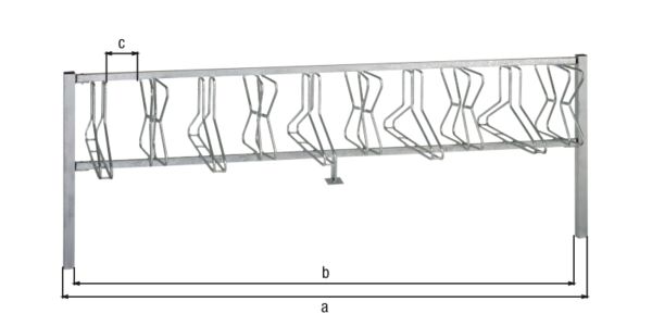 Produktbild Alberts Fahrradständer Bremen Grundelement zum Betonieren 20 Einstellplätze bild 2