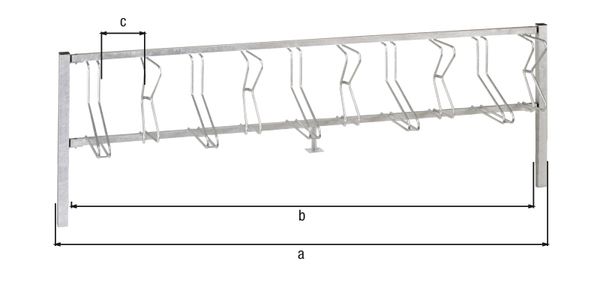 Produktbild Alberts Fahrradständer Bremen Grundelement zum Betonieren10 Einstellplätze bild 2