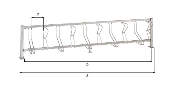 Produktbild Alberts Fahrradständer Bremen Grundelement zum Schrauben 10 Einstellplätze bild 2