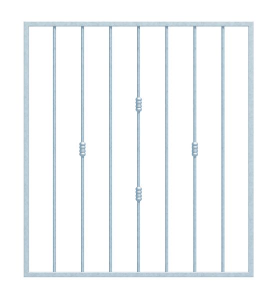 Produktbild Alberts Fenstergitter Basic II feuerverzinkt 1025-1400mm auf 801-1400mm auf Wandmontage