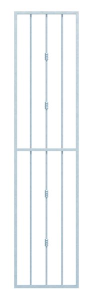 Produktbild Alberts Fenstergitter Basic II feuerverzinkt 400-650mm auf 1401-2000mm auf Wandmontage