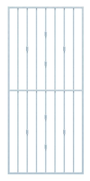 Produktbild Alberts Fenstergitter Basic II feuerverzinkt 1026-1400mm auf 1401-2000mm auf Wandmontage
