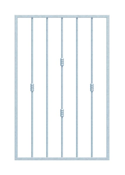 Produktbild Alberts Fenstergitter Basic II feuerverzinkt 651-1025mm auf 400-800mm in Laibung