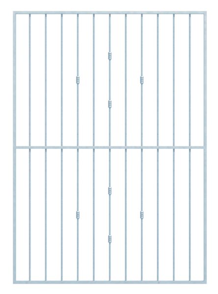 Produktbild Alberts Fenstergitter Basic II feuerverzinkt 1401-1900mm auf 1401-2000mm in Laibung