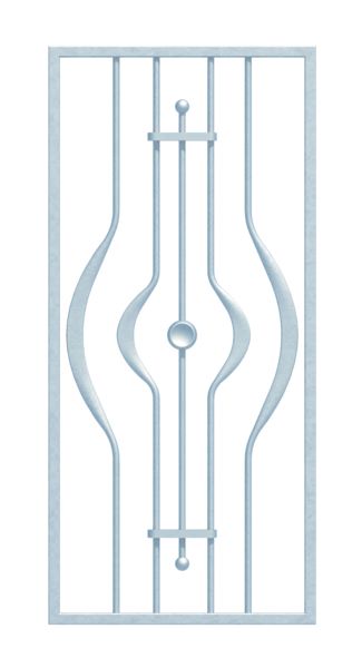 Produktbild Alberts Fenstergitter Frankfurt feuerverzinkt 400-650mm auf 880-1160mm Wandmontage