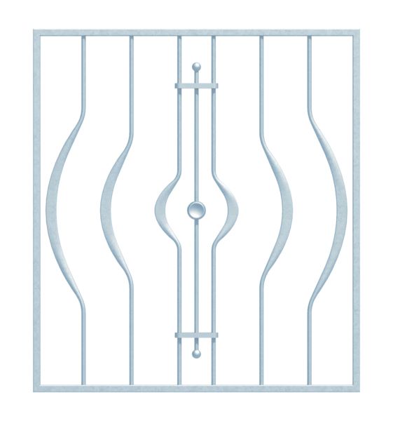 Produktbild Alberts Fenstergitter Frankfurt feuerverzinkt 651-1025mm auf 880-1160mm Wandmontage