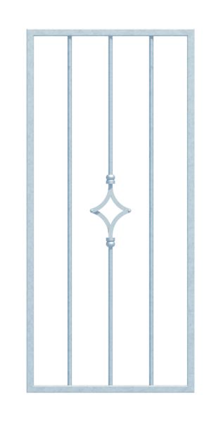 Produktbild Alberts Fenstergitter Hamburg feuerverzinkt 400-650mm auf 400-600mm Wandmontage