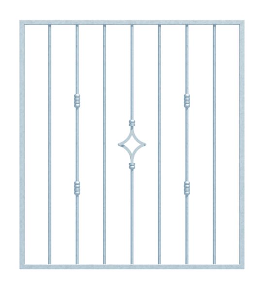 Produktbild Alberts Fenstergitter Hamburg feuerverzinkt 1026-1275mm auf 601-1000mm Wandmontage