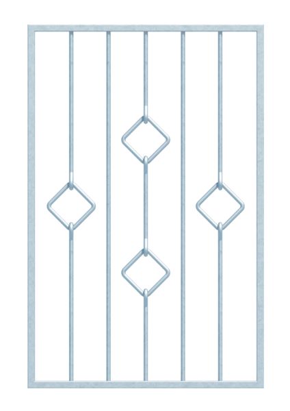 Produktbild Alberts Fenstergitter Köln feuerverzinkt 651-1025mm auf 610-1000mm Wandmontage