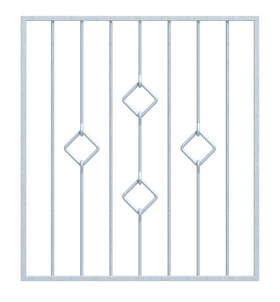 Produktbild Alberts Fenstergitter Köln feuerverzinkt 1026-1275mm auf 610-1000mm Wandmontage