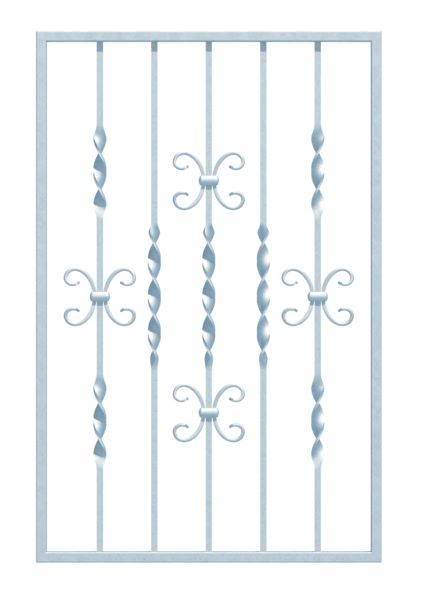 Produktbild Alberts Fenstergitter München feuerverzinkt 651-1025mm auf 690-925mm Wandmontage