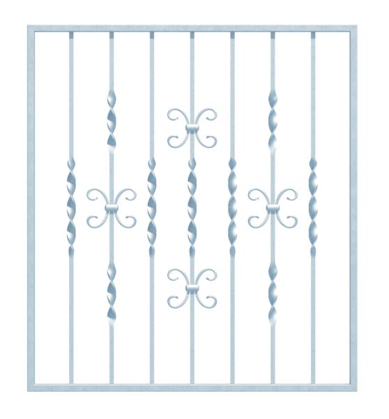 Produktbild Alberts Fenstergitter München feuerverzinkt 1026-1275mm auf 690-925mm in Laibung