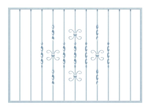 Produktbild Alberts Fenstergitter München feuerverzinkt 1276-1525mm auf 690-925mm in Laibung