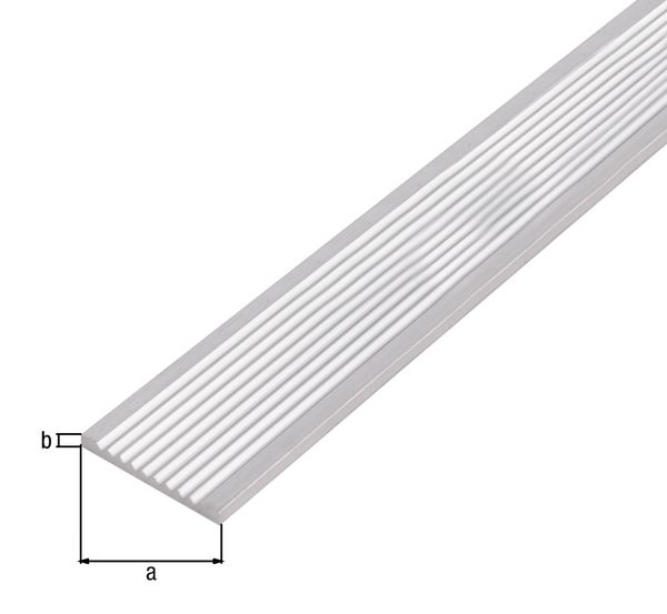 Produktbild Alberts Flachleiste geriffelt Alu natur 1000 x 30 x 3 mm bild 2