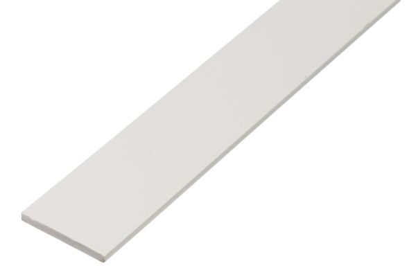 Produktbild Alberts Flachstange PVC weiß 2600 x 25 x 2 mm