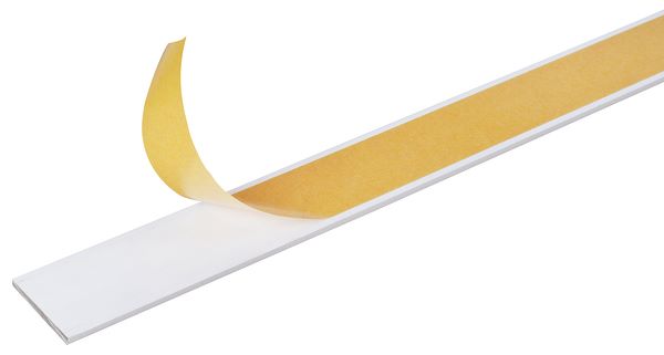 Produktbild Alberts Flachstange selbstklebend Alu weiß beschichtet 1000 x 30 x 2 mm