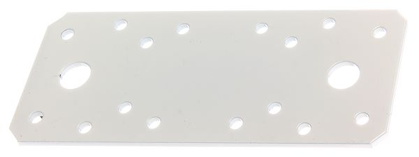 Produktbild Alberts Flachverbinder verzinkt weiß kunststoffbeschichtet 133x55 mm