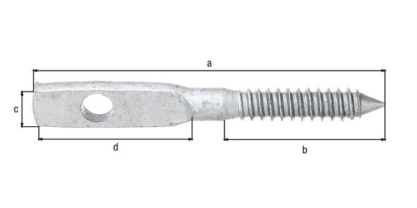 Produktbild Alberts Flechtzaunhalter feuerverzinkt Blattschrauben Form 100x15mm bild 2