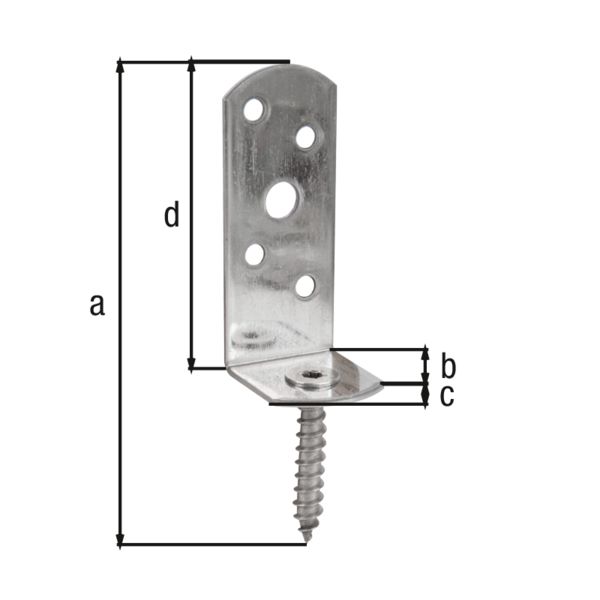 Produktbild Alberts Flechtzaunhalter aus Edelstahl L Form 115x31,5mm bild 2