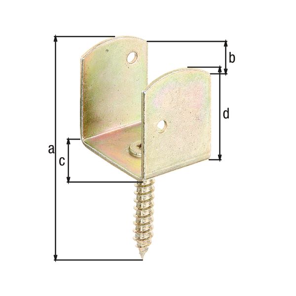 Produktbild Alberts Flechtzaunhalter galvanisch verzinkt U Form 83x38mm bild 2