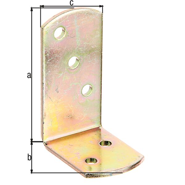 Produktbild Alberts Flechtzaunhalter Winkel galvanisch gelb verzinkt 60x40mm Pack mit 24 Stück bild 2