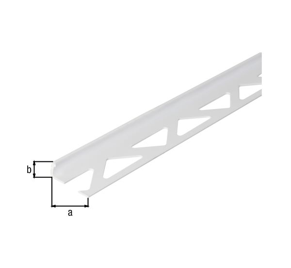 Produktbild Alberts Fliesen Abschlussprofil Kunststoff weiß 2500 x 23,5 x 8 mm bild 2