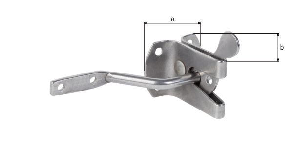 Produktbild Alberts Gartentorverschluss aus Edelstahl Plattenlänge 55mm Plattenhöhe 45mm bild 2