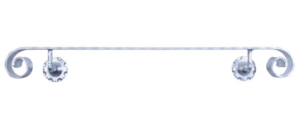 Produktbild Alberts Handlauf Schmiedeeisen feuerverzinkt Flacheisen 40x8mm Länge 1000mm 2 Stützen bild 2