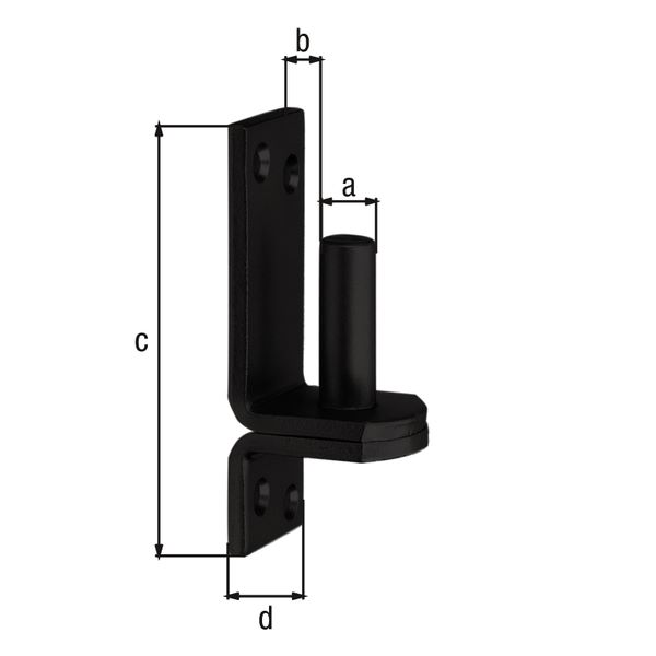 Produktbild Alberts Kloben auf Platte schwarz kunststoffbeschichtet Dorn 16mm bild 2