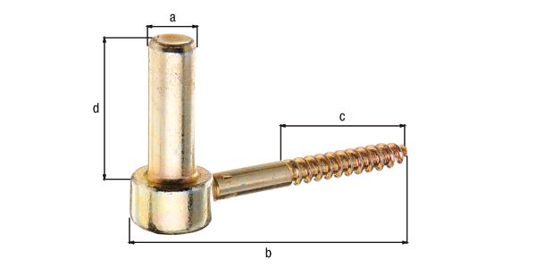 Produktbild Alberts Kloben zum Einschrauben galvanisch verzinkt 110mm lang Dorn 16mm Gewinde 52mm bild 2
