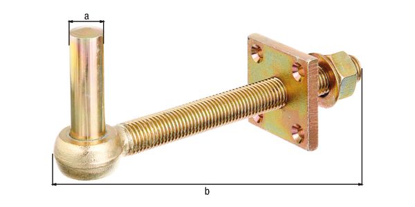 Produktbild Alberts Kloben galvanisch verzinkt zum Durchschrauben ohne Stütze Dorn 16mm bild 2