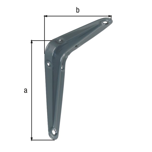 Produktbild Alberts Konsole grau lackiert Höhe 250 mm Tiefe 200 mm bild 2