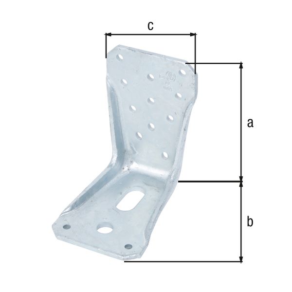 Produktbild Alberts KR Winkelverbinder mit Langloch feuerverzinkt 95x85x65mm bild 2