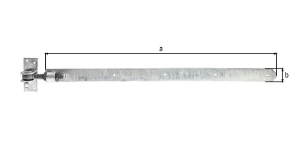 Produktbild Alberts Ladenband gerade verstellbar feuerverzinkt 660x40mm Gewinde M16 bild 2