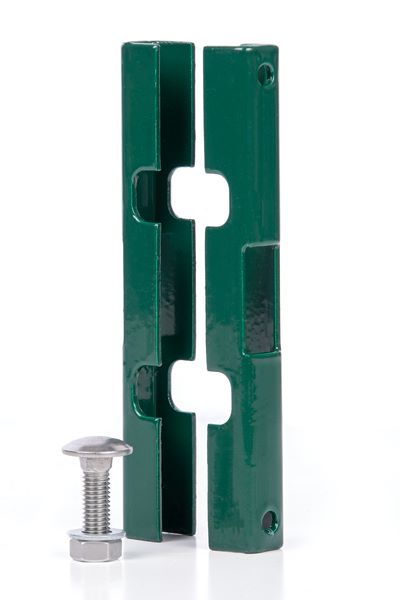 Produktbild Alberts Mattenverbinder grün für Doppelstab Gittermatten mit Schrauben M8x30mm