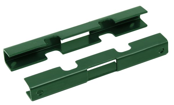 Produktbild Alberts Mattenverbinder grün für Doppelstab Gittermatten mit Schrauben M8x30mm bild 2