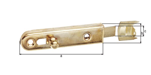 Produktbild Alberts Möbelriegel gerade mit Anschlagwinkel vernickelt 70 x 16 mm bild 2