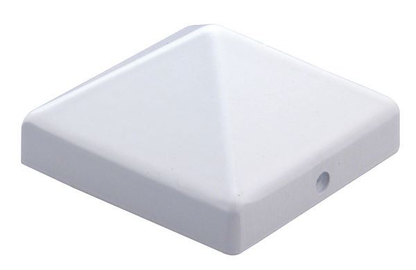 Produktbild Alberts Pfostenkappe weiß kunststoffbeschichtet für Holzpfosten 111x111mm