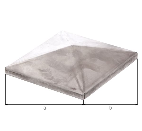 Produktbild Alberts Pfostenkappe für Metallpfosten zum Anschweißen 120x120mm bild 2