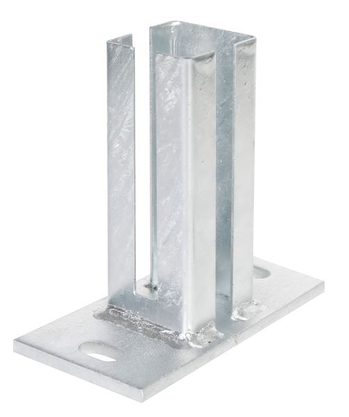 Produktbild Alberts Pfostenträger feuerverzinkt für Eckpfosten 60x60mm Gittermatten zum Aufschrauben