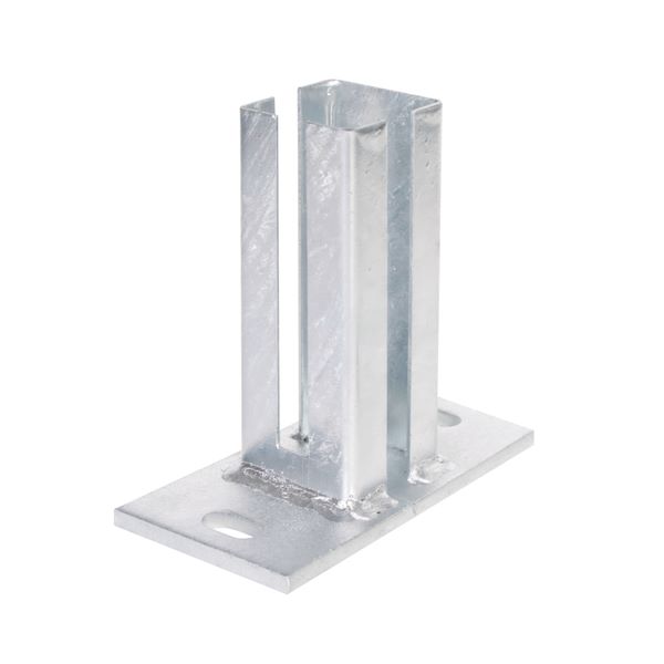 Produktbild Alberts Pfostenträger feuerverzinkt für Eckpfosten 60x60mm Gittermatten zum Aufschrauben bild 2