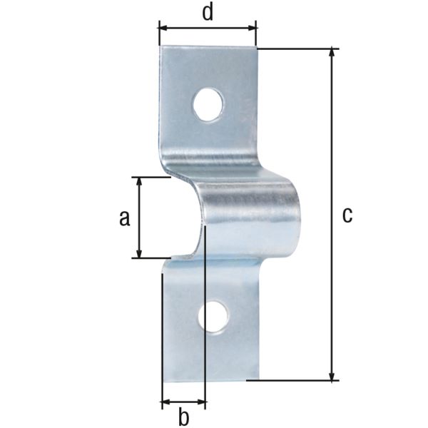 Produktbild Alberts Schlaufe Stahl galvanisch verzinkt gesamt LxB 54x16 mm bild 3