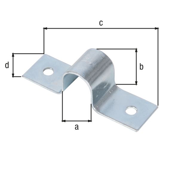 Produktbild Alberts Schlaufe Stahl galvanisch verzinkt gesamt LxB 60x18 mm bild 2