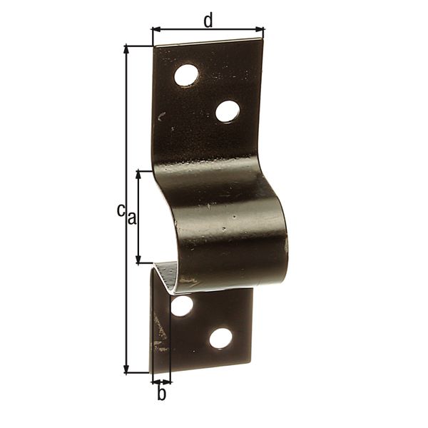 Produktbild Alberts Schlaufe Stahl schwarz kunststoffbeschichtet gesamt LxB 69x18 mm bild 2