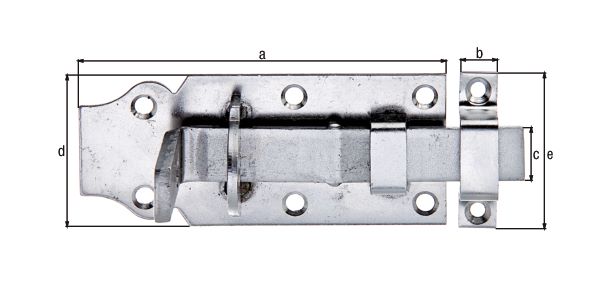 Produktbild Alberts Schlossriegel mit flachem Griff Edelstahl Platte 100x45mm bild 2